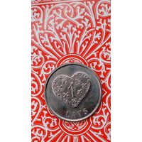 Латвия 1 лат 2011 пряничное сердце