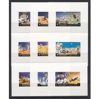 Аполлон 15 Космос США 1972 Эмират Аджман MNH полная серия 9 Люкс блоков Лот