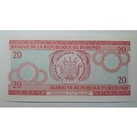 Бурунди, 20 франков 2007 г. Серия DV. UNC.