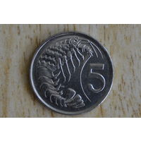 Каймановы острова 5 центов 1999 с 1 руб