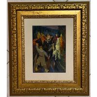 Стельмашонок В.И. Этюд, 1968г. Картон, масло. Размер 21х27 см.