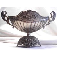 Фруктовница Конфетница Ладья Шлем Серебрение 31,3 х 15,3 см