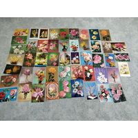 Открытки СССР цветы  50шт