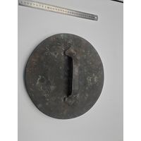 Старинная медная крышка. Большой размер. Клейма.