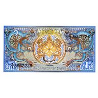 Бутан 1 нгултрум образца 1986 года UNC p12b