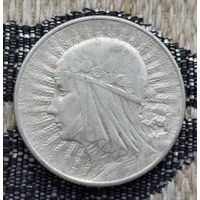Польша 5 злотых 1933 года. Ядвига. Буква монетного двора. Серебро. Предложи свою цену или обмен!
