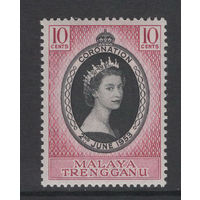 1953 Британская МАЛАЙЯ /MALAYA Trengganu** Коронация Королева Елизавета II  SG#88