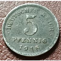 Германия 5 пфеннигов, 1918    Е      ( 2-2-4 )