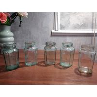 Банки, старинные, стеклянные, СССР 50-60х.