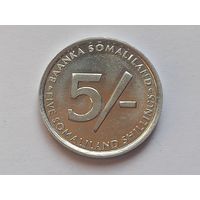 Сомалиленд 5 шиллингов 2002 г. Петух.