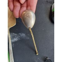 Чайная ложка СССР с витой ручкой серебро Ag?