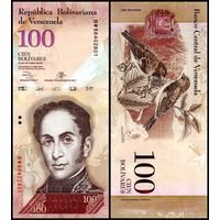 Венесуэла 100 боливаров образца 2013 года UNC p93g