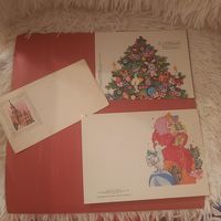 Открытки и конверт С Новым годом
