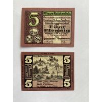 Нотгельд 5 пфеннигов Трайбс. Веймарская республика - 1602 (2)