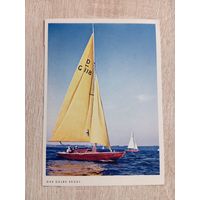 О-11. ПОДПИСАННАЯ ОТКРЫТКА. ГЕРМАНИЯ. ЖЁЛТЫЙ ПАРУС.