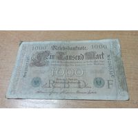 1000 марок 1910 года Германии 6280536 зелёный номер и печать