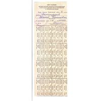 Лист талонов на право получения инвалидом ВОВ скидок на проезд 1985-1988годы.