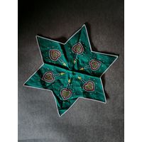 Новогодний декор, вышитая вручную салфетка, винтаж