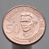 Уругвай 50 песо 2011 200 лет революции против Испании /сталь с медным покрытием/