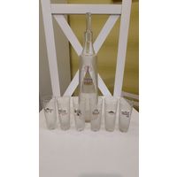 Штоф и 6 стопок виды Ленинграда, суперсостояние , с рубля