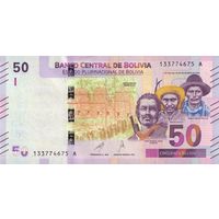 Боливия 50 боливиано образца 2018(2024) года UNC p250(2)