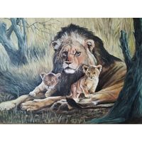 Картина маслом "Страж покоя" 50x70 см. Богданец Н. Я.