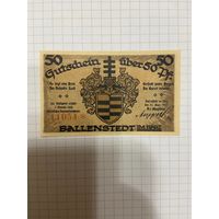 Нотгельд 50 пфеннигов Германия Балленштедт-0301