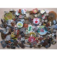 Значки с дефектами, части значков, лом, на опыты или на запчасти 150 шт. +