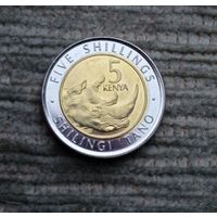 Werty71 Кения 5 шиллингов 2018 Дикая природа Африки - Носорог