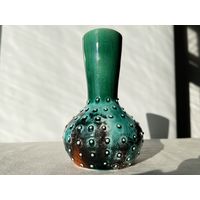 Ваза обливная керамика ГДР 15x10cm