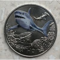 3 евро Австрия 2018 г., Акула, из серии "Животные со всего мира"