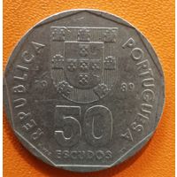 Португалия 50 эскудо 1989 г., KM# 636