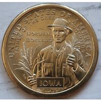 США 1 доллар 2026 год "Айова. Норман Борлоуг, отец Зелёной революции"