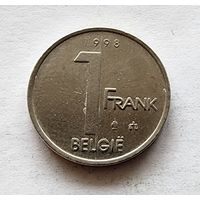 Бельгия 1 франк, 1998 Надпись на голландском - 'BELGIE'