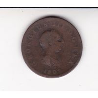 1/2 ПЕННИ 1807 ВЕЛИКОБРИТАНИЯ