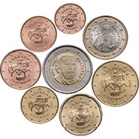 Болгария набор евро 2026 UNC из ролла