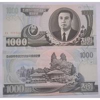 КНДР Северная Корея 1000 вон 2006 года UNC