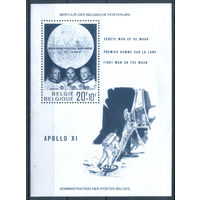 Бельгия - 1969г. - космос, космонавты - 1 блок - полная серия, MNH [Mi bl. 40]. #2-Be-40-KS-2