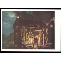 Открытка искусство СССР чистая 1961 Джозеф Райт - Кузница