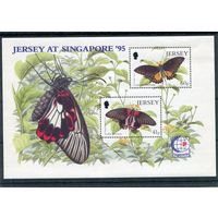 Великобритания. Джерси. Фауна. Бабочки. Блок