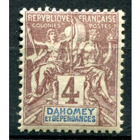 Французские колонии - Дагомея (Бенин) - 1901/05г. - аллегория, 4 с - 1 марка - MH [Mi 8]. #4-W1-105-A-1