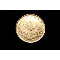 100 курушей 1909 г. Османская империя, Мехмед V. Штемпельный блеск!