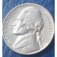 5 центов  1951 D США Джеферсон