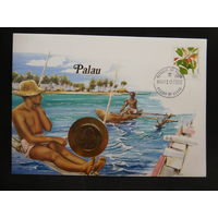 США. Палау 25 центов 1987 г конверт первого дня КПД