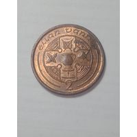 Остров Мэн 2 пенса 1989 года . АА
