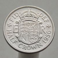 Великобритания 1/2  кроны 1956