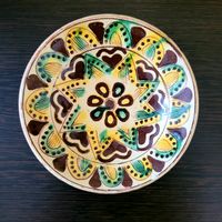 Тарелка декоративная, Косовская гуцульская керамика.