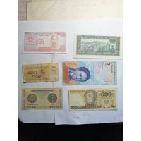 Купюры разных стран 6 шт., одним лотом. Старт 2-х рублей. Смотрите другие лоты, много интересного.
