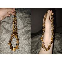 Бусы из натуральных камней агат гранат берюза тигровый глаз слоновья кость