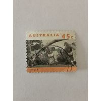 Марка из серии "Кенгуру и коалы"